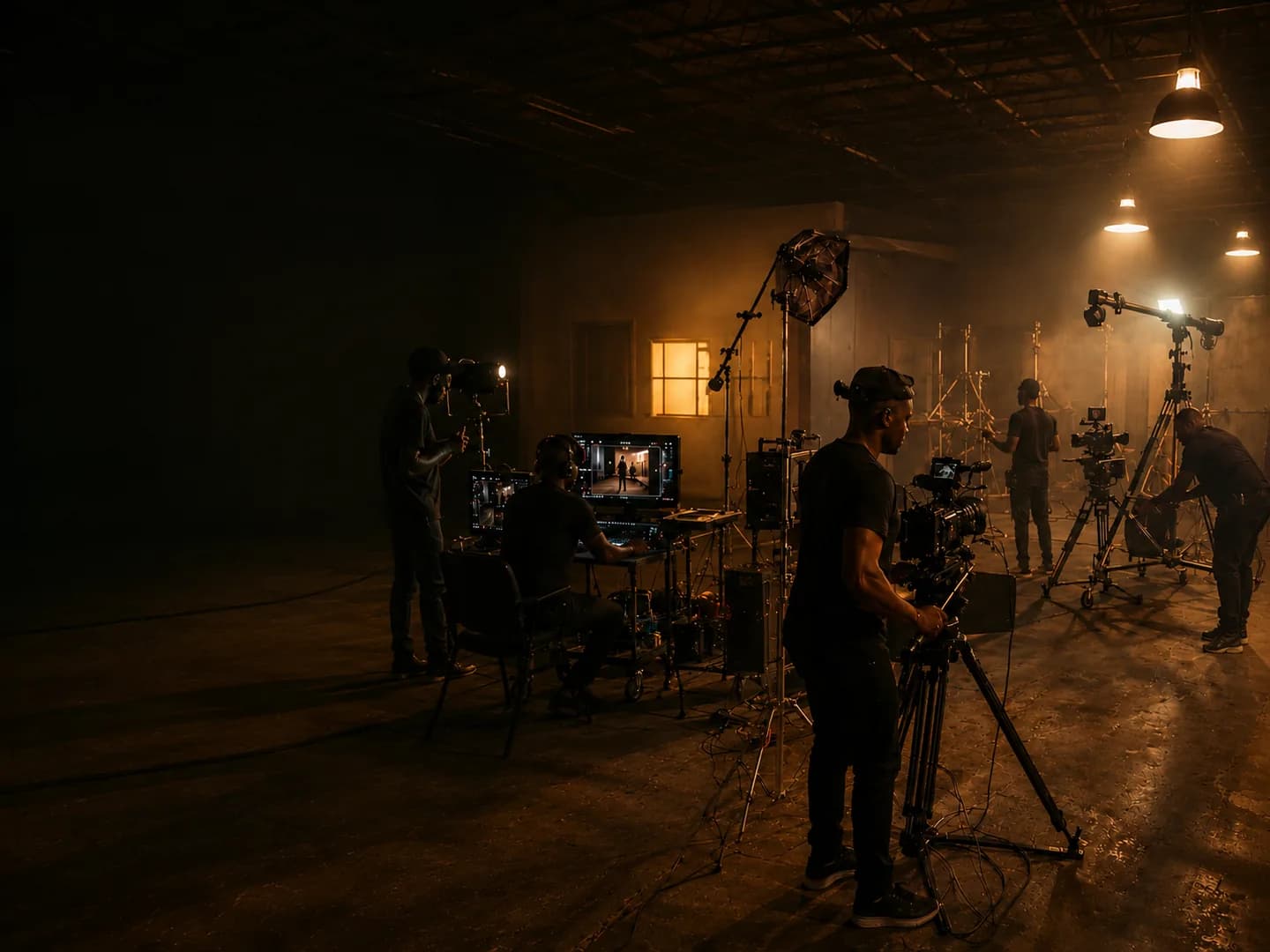 Social Movies Int'l Ltd production on set in Asaba, Delta State